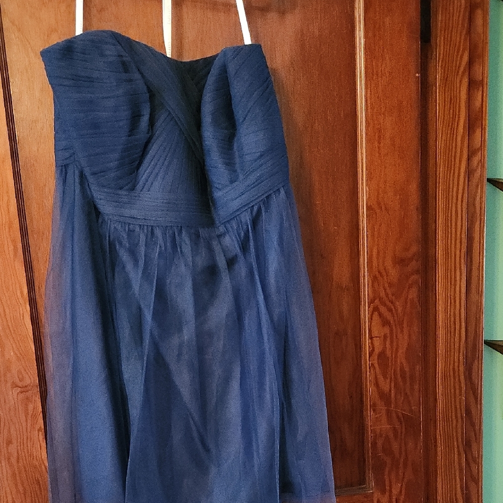 David's Bridal Midnight Blue Gown